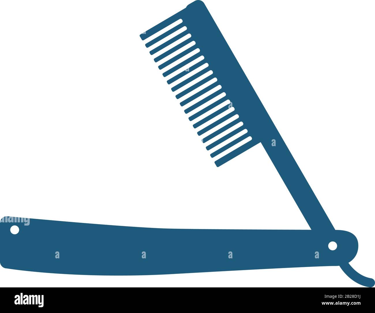 Symbol für Rasiermesser. Flaches kreatives Element aus der kollektion "barber Shop Icons". Farbiges Rasierkamm-Symbol für Vorlagen, Webdesign und Software Stock Vektor