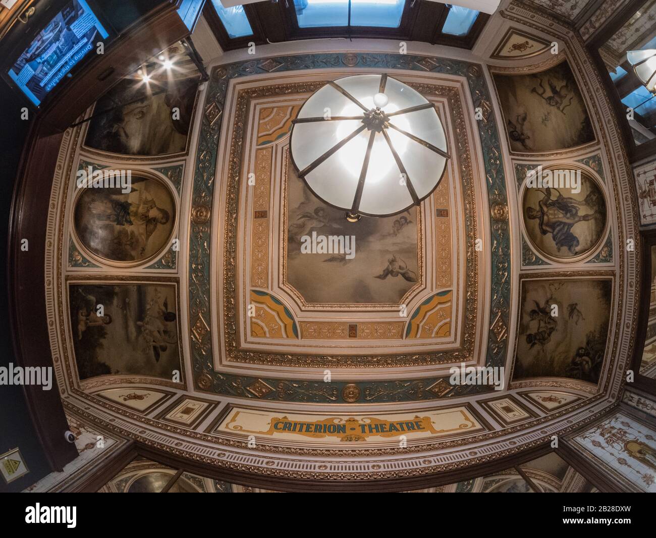 Criterion Theatre Ceiling, Piccadilly Circus, London, Großbritannien Stockfoto