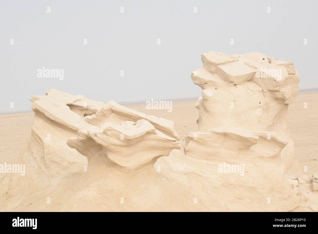 Fossile Dünen in Abu Dhabi. Stockfoto