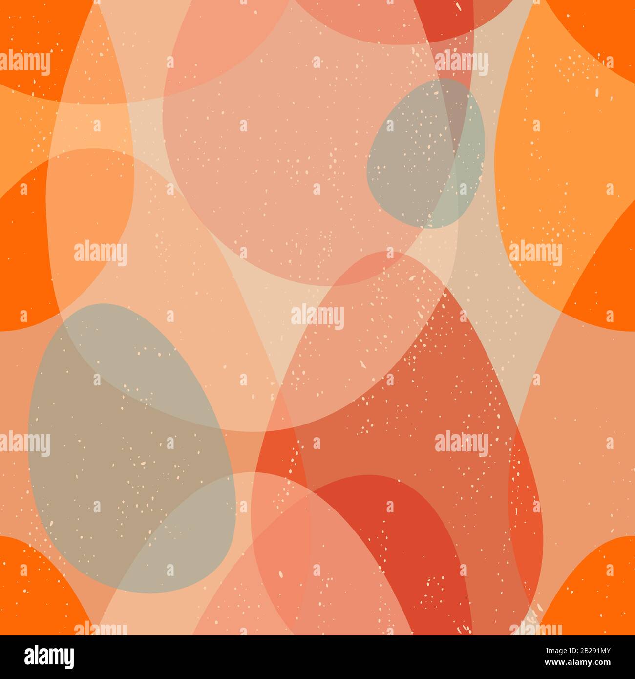 Nahtloser Vintage-Hintergrund mit überlappenden Eiern, warmen Farben Stock Vektor