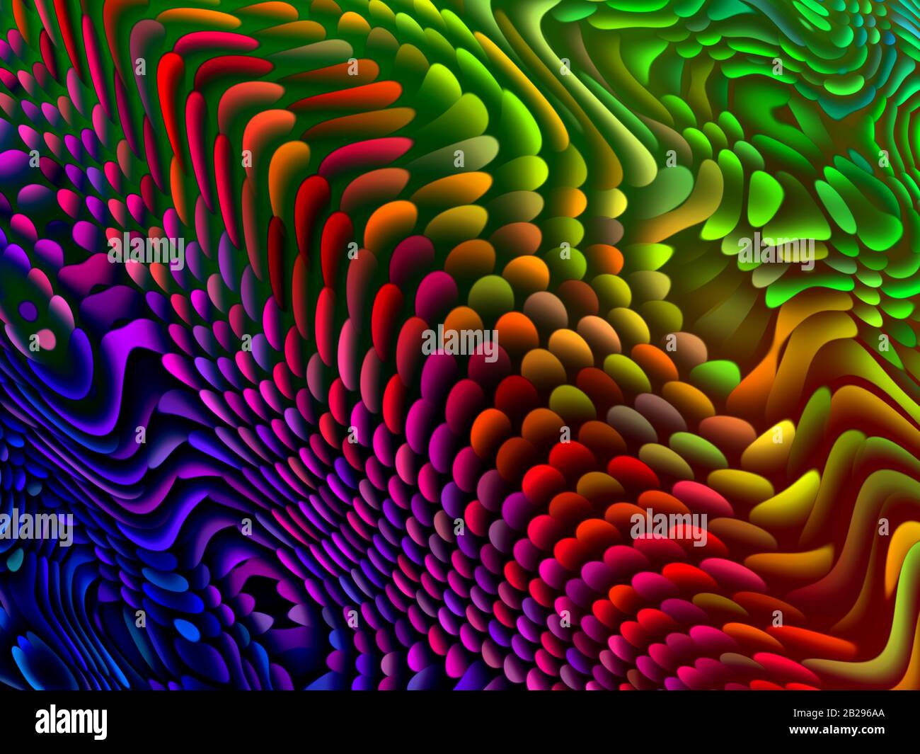 Abstrakte Hintergrundwerbung mehrfarbiger Gradient, Abbildung geometrisches Spektralmuster Stockfoto