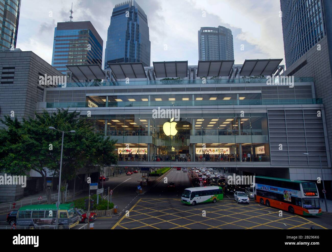 Hongkong China 1.08.2018 Spezieller Apple Store in Hongkong Stockfoto