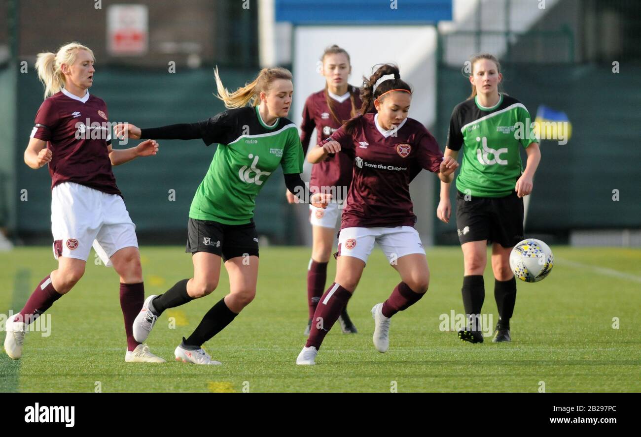 Herz von Midlothian WFC / Stirling University WFC Stockfoto
