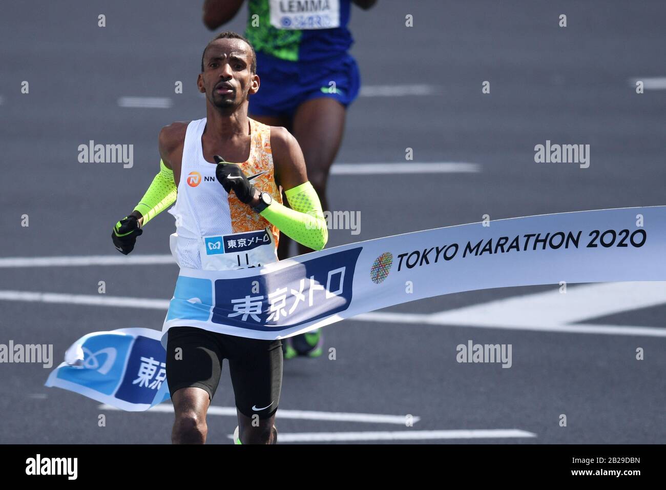 Tokio, Japan. Kredit: Matsuo. März 2020. Bashir Abdi (BEL), 1. MÄRZ 2020 - Marathon: Tokio-Marathon 2020 in Tokio, Japan. (Foto von MATSUO.K/AFLO SPORT)General View Marathon: Tokyo Marathon 2020 in Tokyo, Japan. Gutschrift: Matsuo .K/AFLO SPORT/Alamy Live News Stockfoto