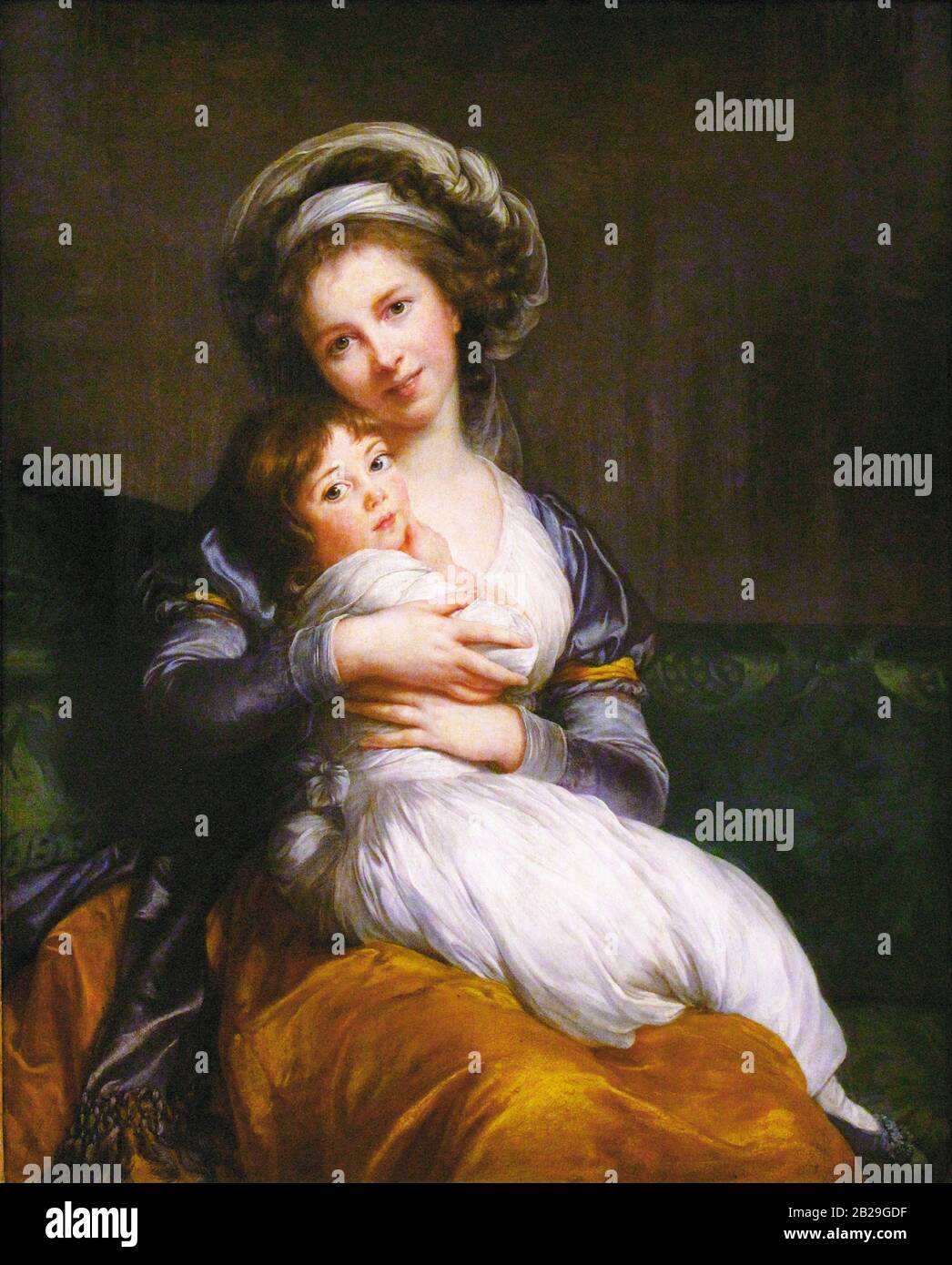 Madame Vigee-Lebrun und ihre Tochter, Jeanne Lucia (Selbstporträt mit Ihrer Tochter Julie) (1786) Gemälde von Élisabeth Louise Vigée Le Brun Stockfoto