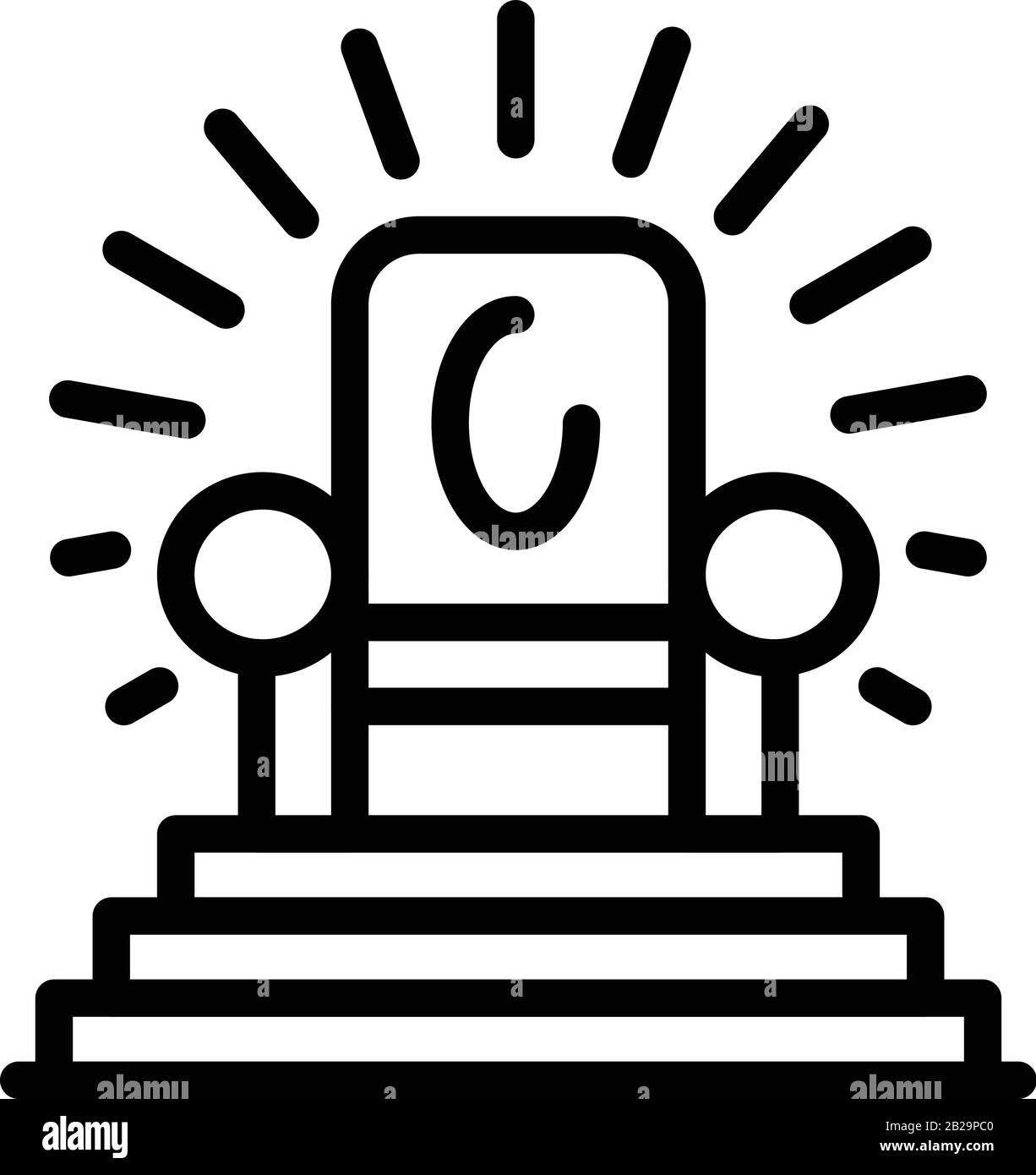 Excellence Sessel - Symbol, Outline-Stil Stock Vektor