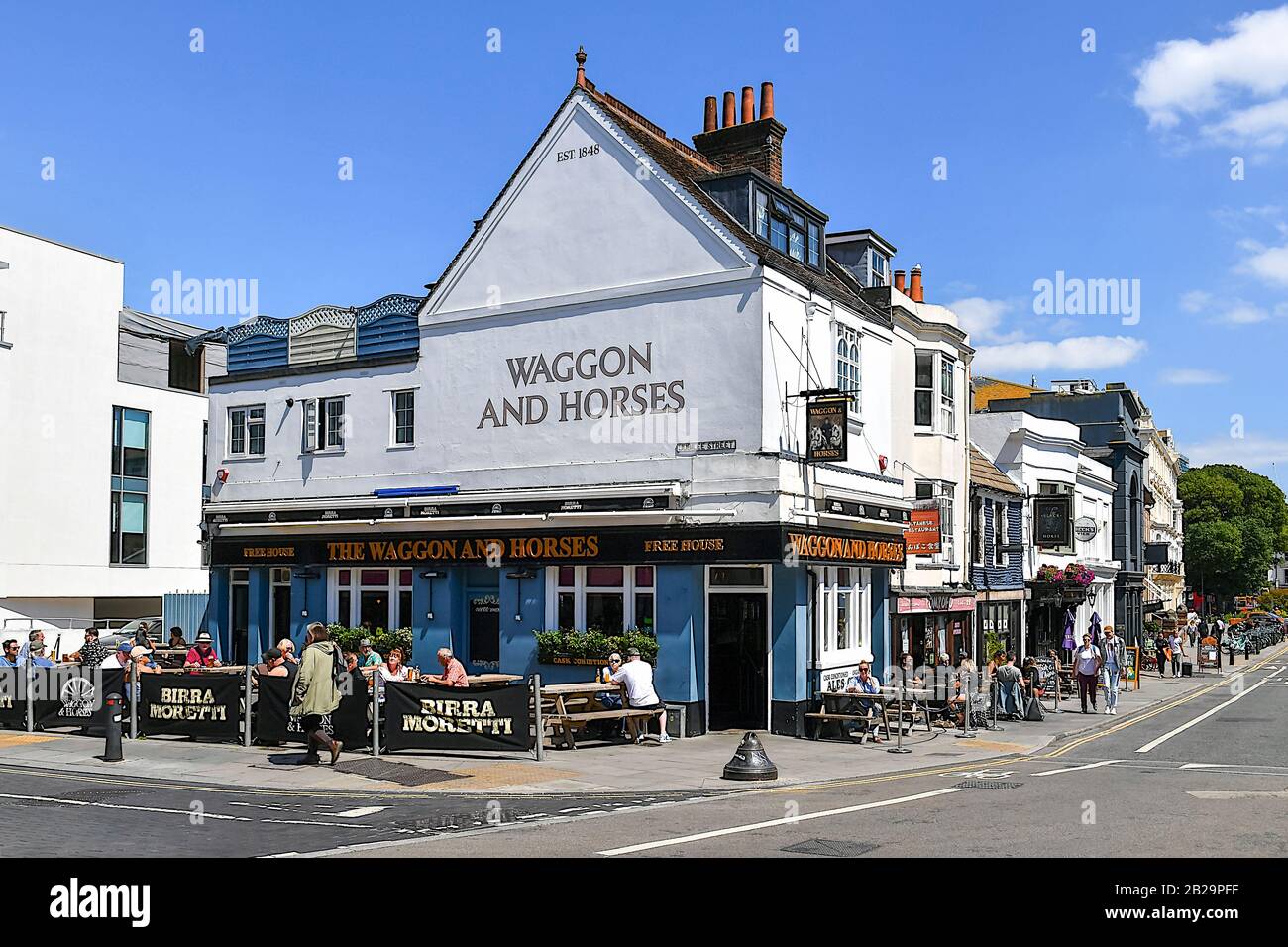Außenansicht von Pub, Brighton, East Sussex, England, Großbritannien Stockfoto