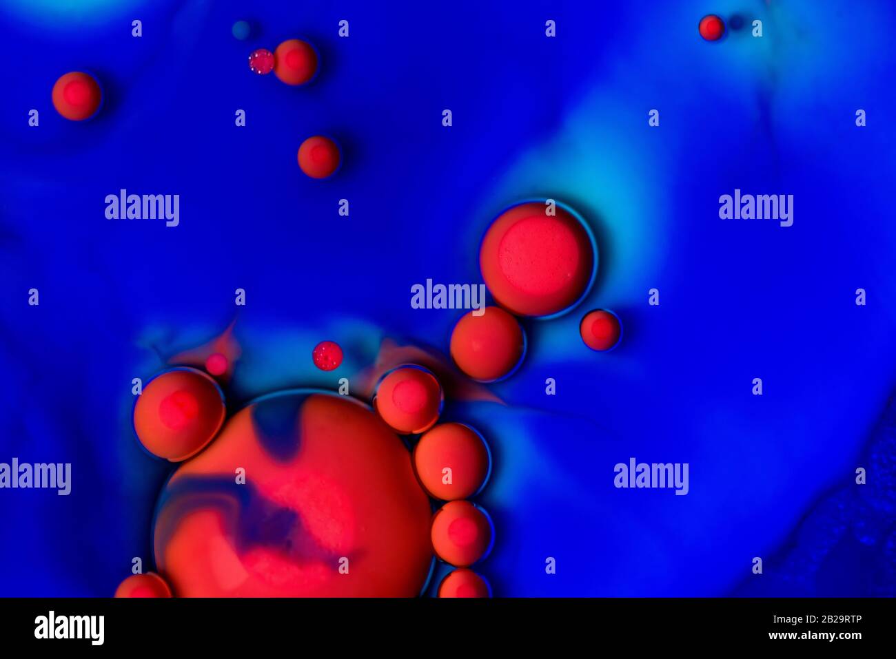 Abstrakter Textur-Farbhintergrund. Abstraktes Blau. Bunte Farbverläufe. Abstrakte Farbblasen. Stockfoto