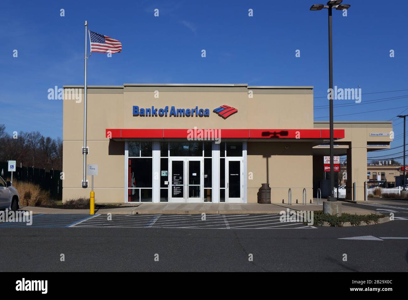 Eine Bankfiliale der Bank of America in Eltingville in Staten Island, NY Stockfoto