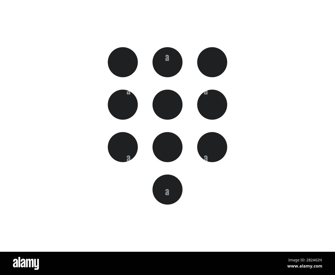 Tastenfeld der Benutzeroberfläche, Nummernsymbol. Vektorgrafiken, flaches Design. Stock Vektor