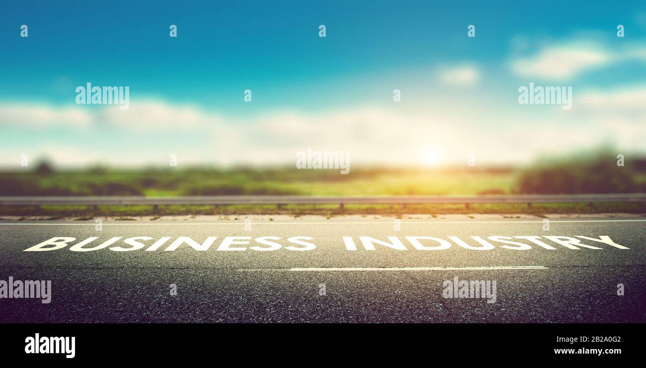 Business Industry Concept natürlicher Hintergrund im Freien Stockfoto