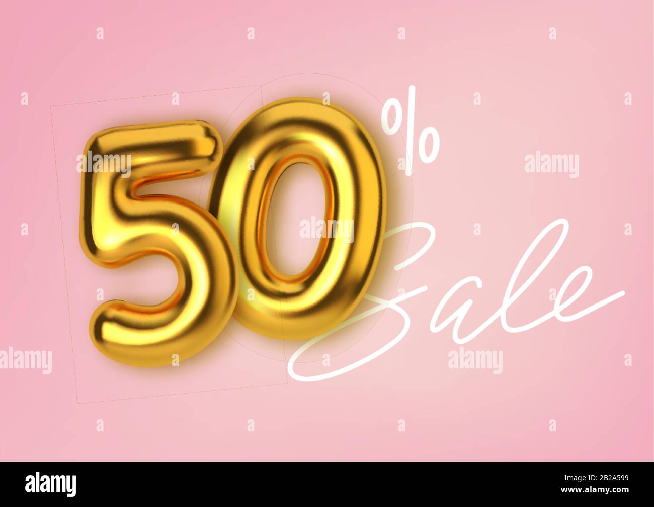 50 Rabatt Auf Rabattaktion Aus Realistischen 3d Goldballons Zahl In Form Goldener Ballons Vorlage Fur Produkte Werbung Web Stock Vektorgrafik Alamy