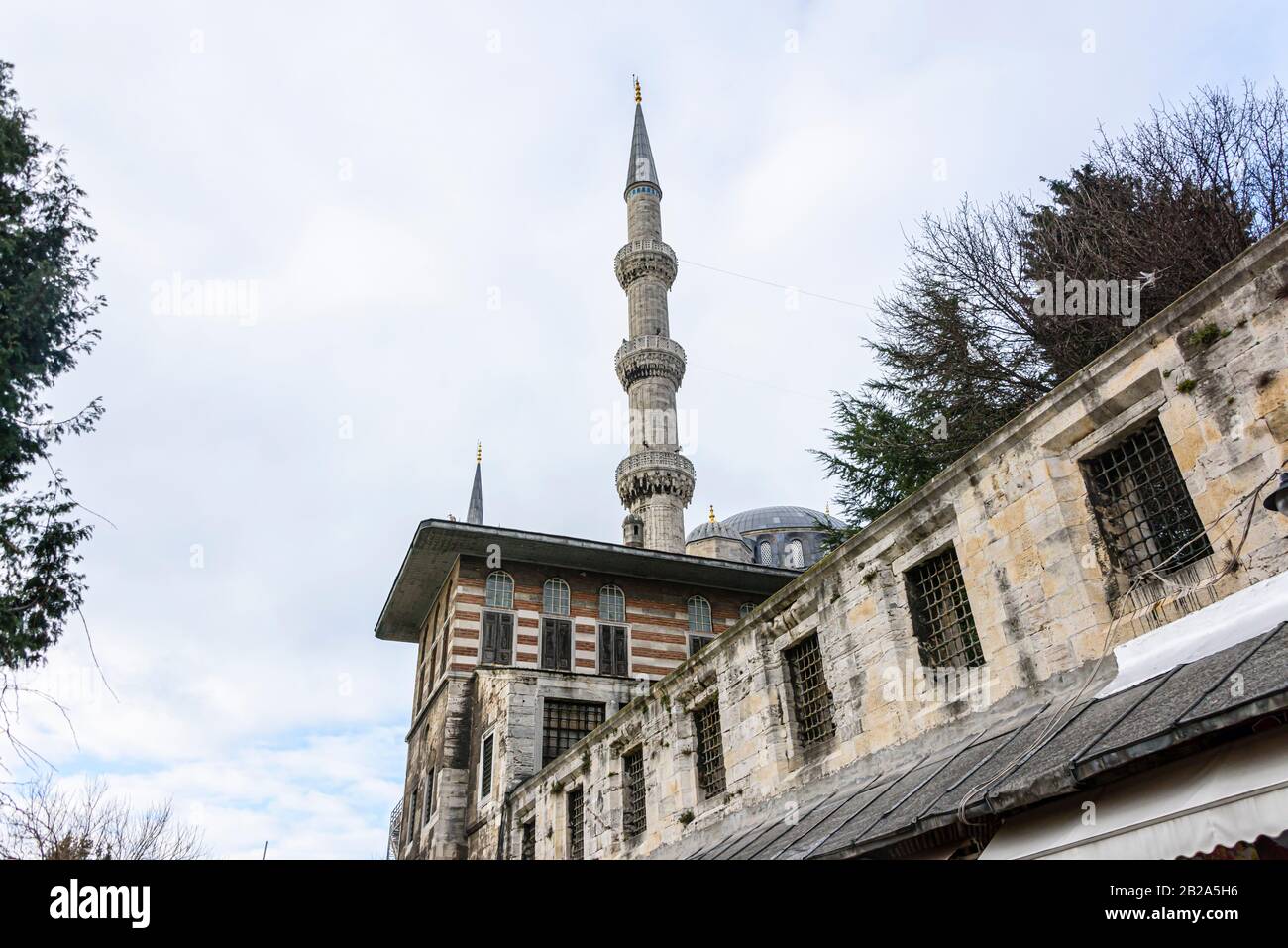 Minarete vor der Blauen Moschee, Istanbul, Türkei Stockfoto