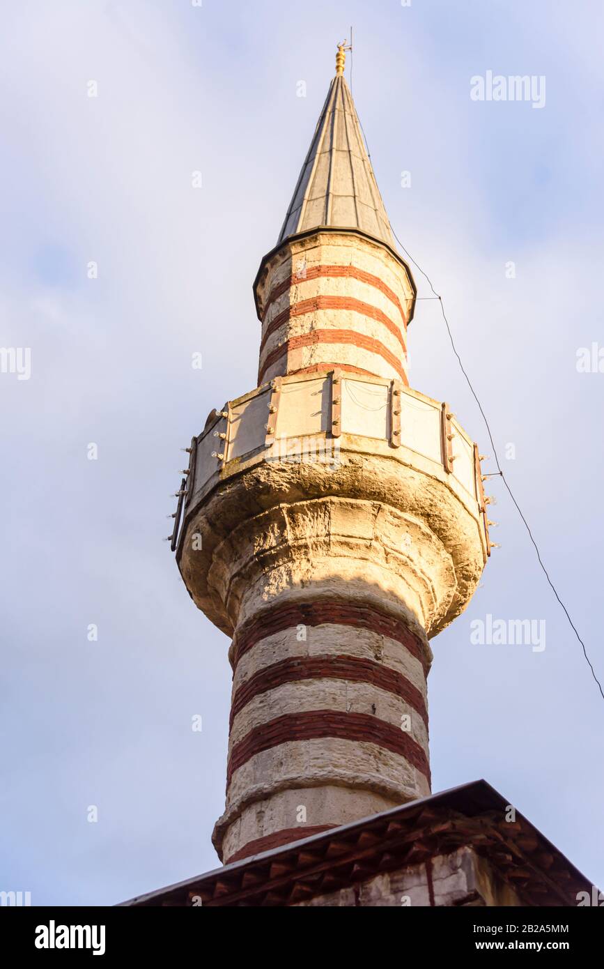 Minarete der Blauen Moschee, Istanbul, Türkei Stockfoto