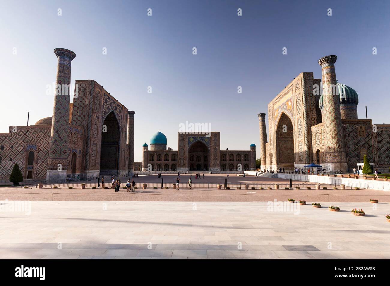 Registan-Platz, Samarkand, Usbekistan, Zentralasien, Asien Stockfoto