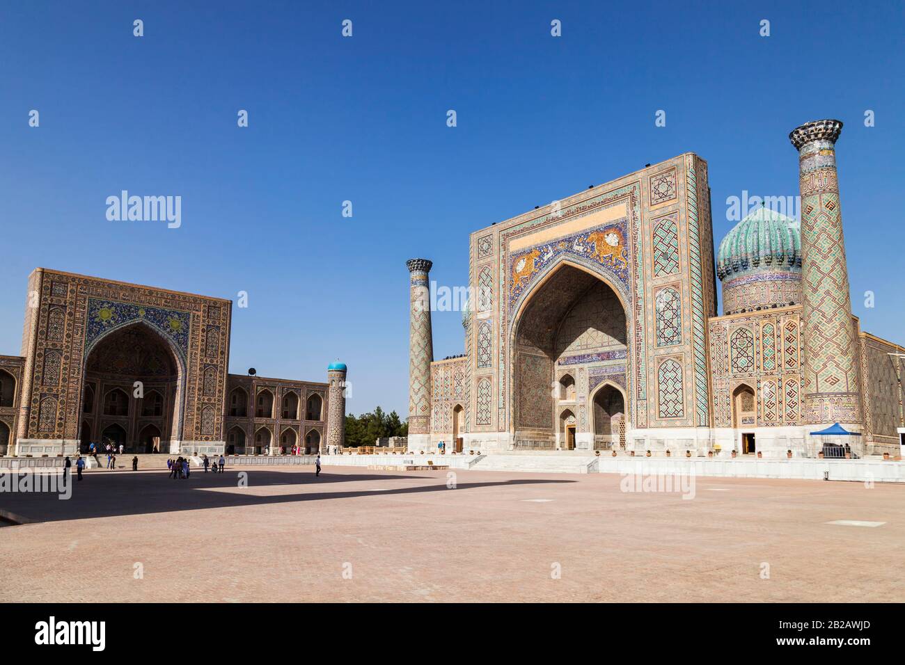 Registan-Platz, Samarkand, Usbekistan, Zentralasien, Asien Stockfoto