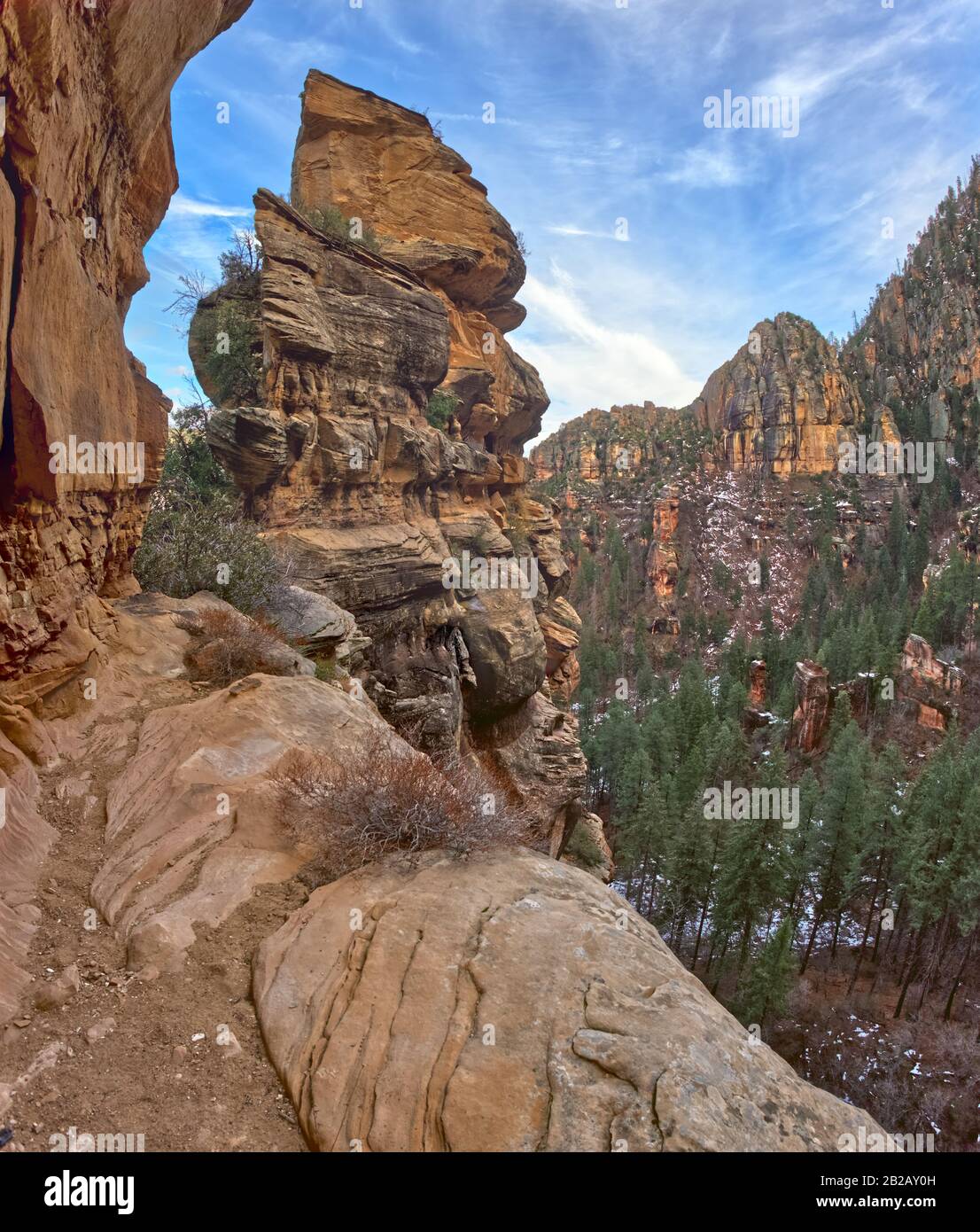 Rock Spire entlang Sterling Pass Trail, Sedona, Arizona, USA Stockfoto