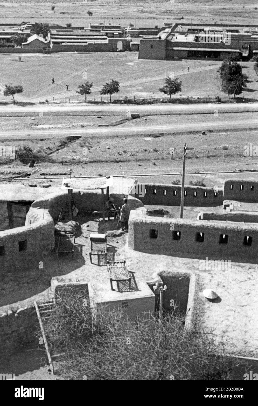 Das Jamrud Fort, ein typisches britisches Fort an der Nordwestgrenze Indiens. Hier übten die muslimischen Ureinwohner regelmäßig Rebellion gegen die britischen Besatzungstruppen aus. Stockfoto
