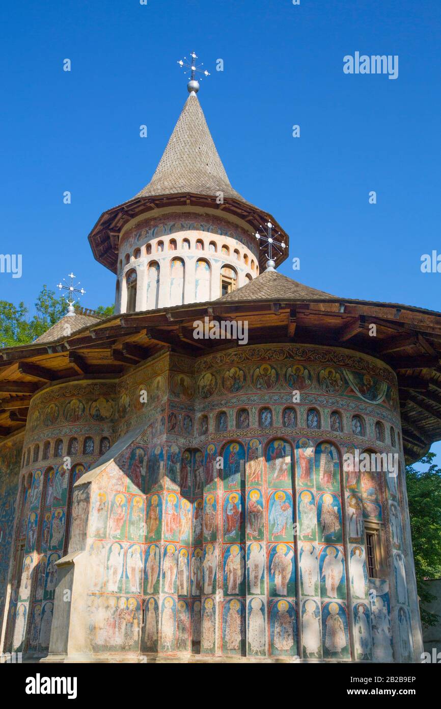 Kloster Voronet, 1487, bemalten Klöster, UNESCO-Weltkulturerbe, Gura Humorului, Suceava, Rumänien Stockfoto