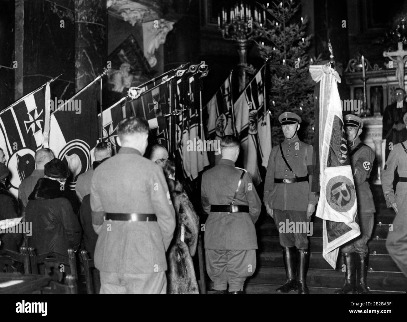 Weihnachtsfeier des 'Stahlhelms' im Berliner Dom am 20.12.1933. Stockfoto
