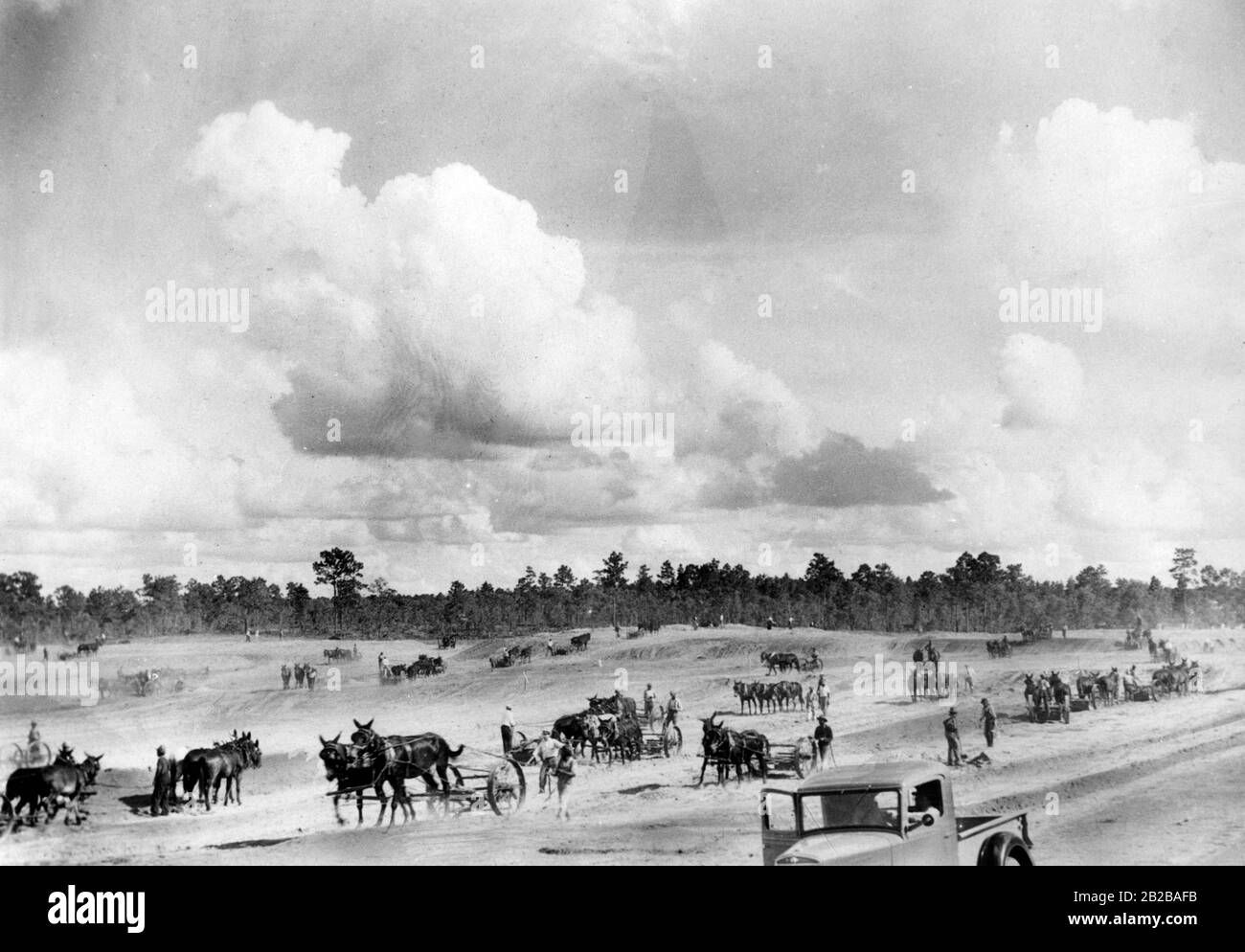 Neuer Deal: Schiffskanal in Florida vom Atlantik zum Golf von Mexiko als Arbeitsbeschaffungsmaßnahme. Stockfoto