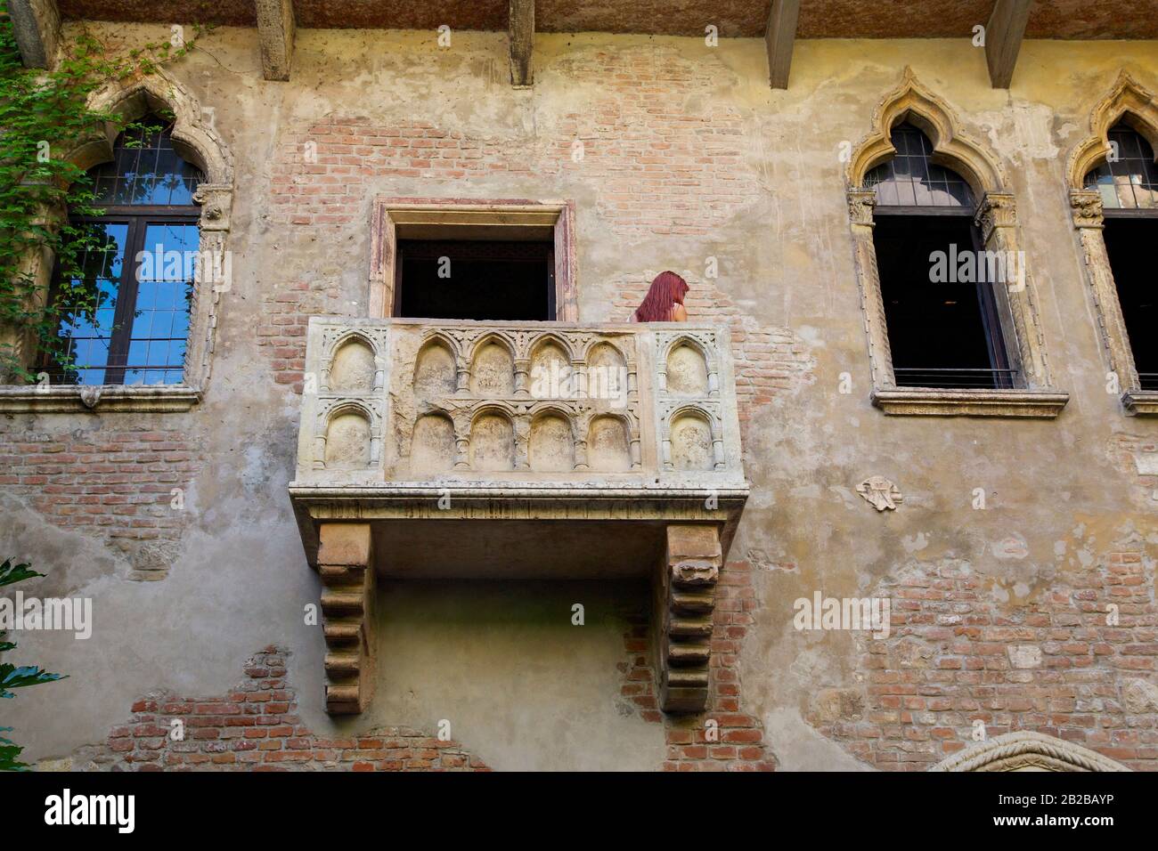 Juliets Balkon, Juliets Haus, Verona, Italien Stockfoto