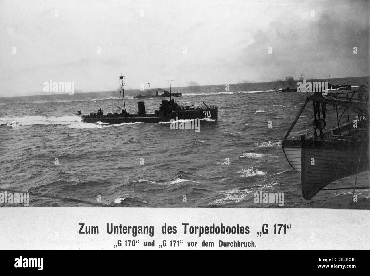 Bild des Torpedoboots G 170. Im Hintergrund sind weitere Torpedoboote zu sehen. Stockfoto