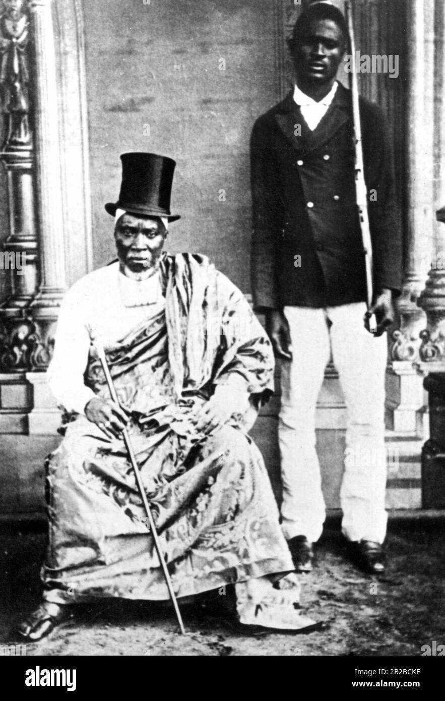 Ein Stammesfürst in Togo aus den 1890er Jahren. Stockfoto