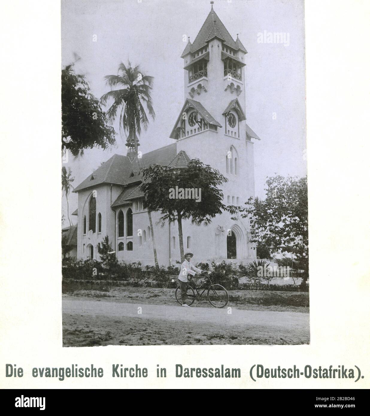 Die evangelische Kirche in dar es Salaam im deutschen Ostafrika. Stockfoto