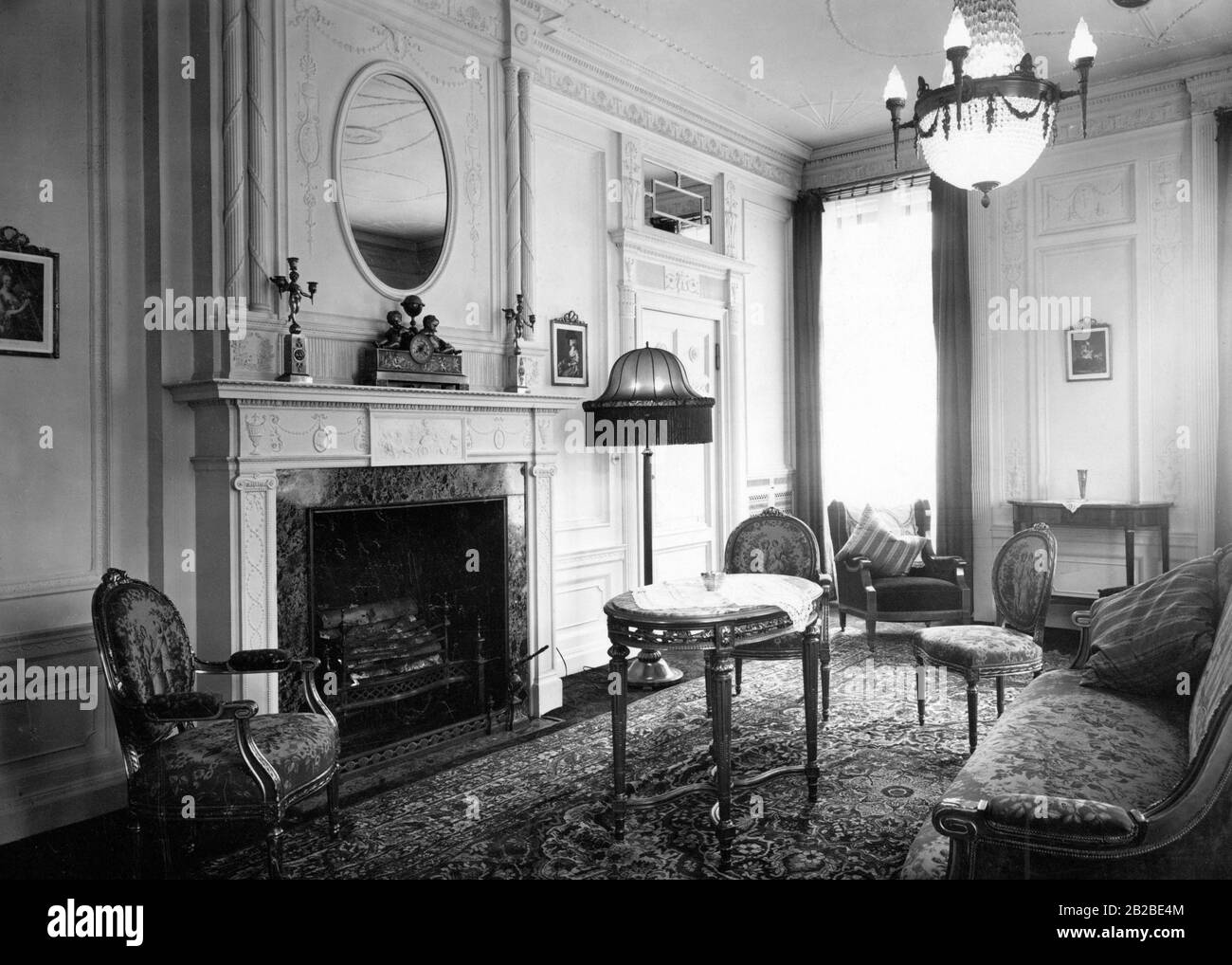 Salon im Hotel Adlon, wo die französischen Minister Pierre Laval und Aristide Briand während ihres Aufenthalts in Berlin unterkamen. Stockfoto