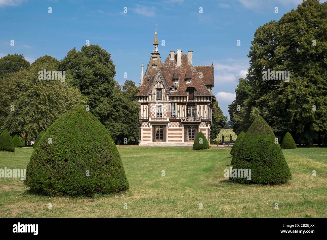 Saint-Pierre-de-Manneville (Nordfrankreich): Villers Manor, als National Historic Landmark (französisch "Monument historique") registriertes Gebäude in Th Stockfoto