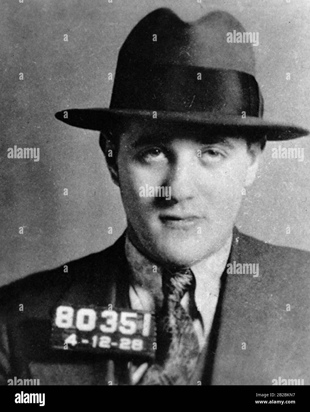 Bugsy SIEGEL (19067-1947) American Mobster in einem Foto der New Yorker Polizei von 1928 Stockfoto