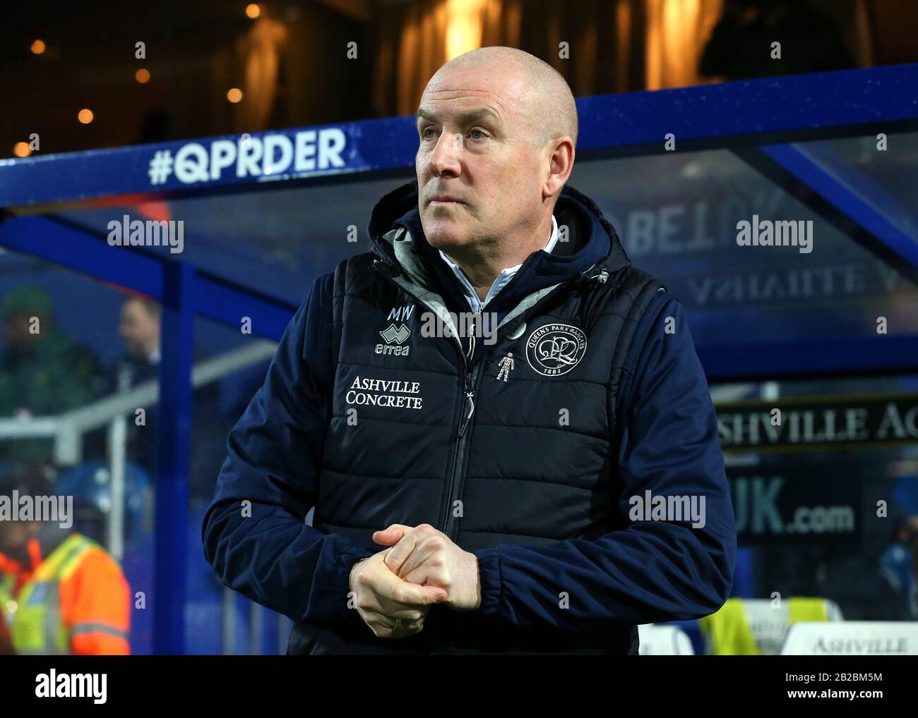 Queens Park Rangers Manager Mark Warburton vor dem Spiel Stockfoto