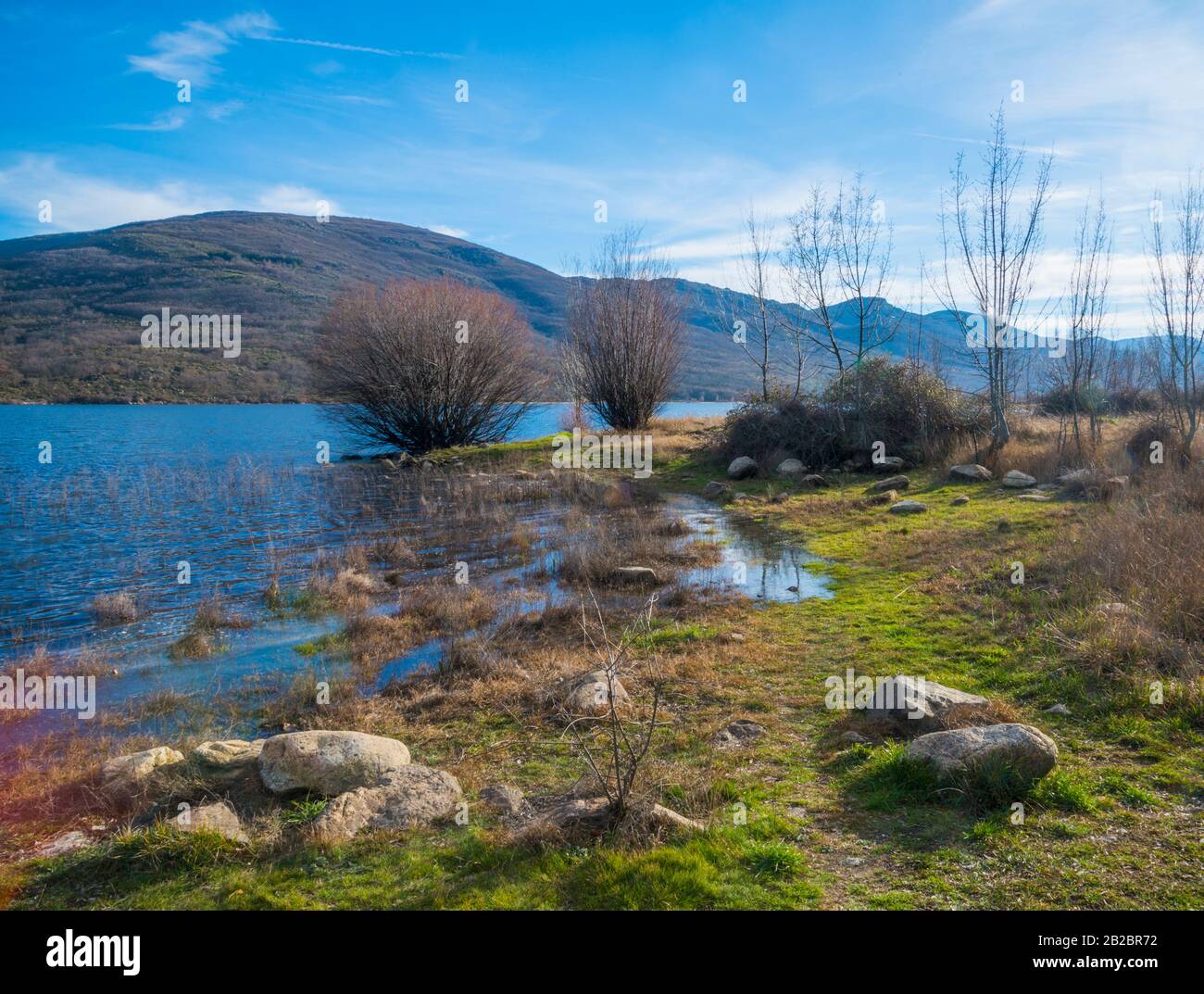 Pinilla Behälter. Lozoya, Provinz Madrid, Spanien. Stockfoto