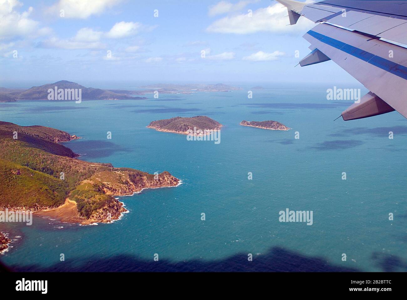 Australien, Luftbild zur Gruppe der Whitsunday Islands Stockfoto