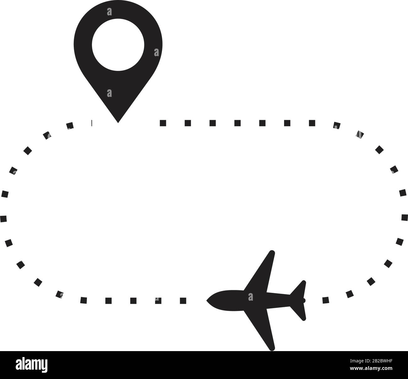 Symbolvorlage für Flugzeuglinie in schwarzer Farbe editierbar. Symbol für Fluglinie Symbol für flache Vektorgrafiken für Grafik- und Webdesign. Stock Vektor