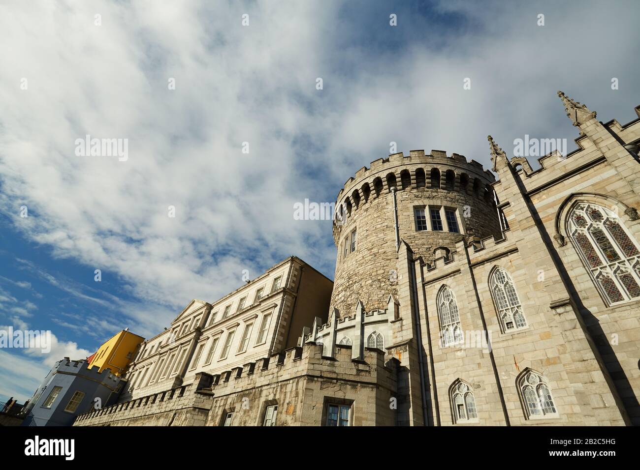 Die Dubh Linn Gärten im Schloss von Dublin, Irland Stockfoto