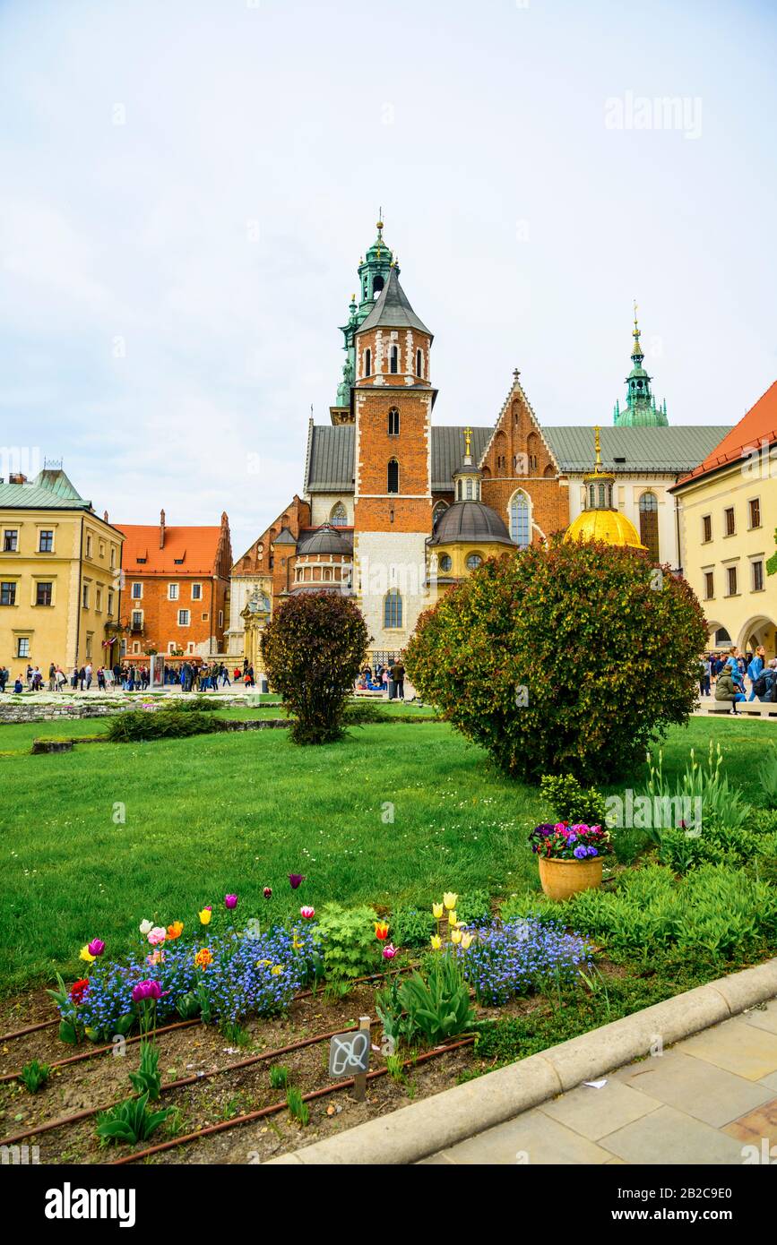 Royal Kathedrale Schloss Wawel in Krakau Polen St. Stanislaus König Casimir EU Europa UNESCO Stockfoto