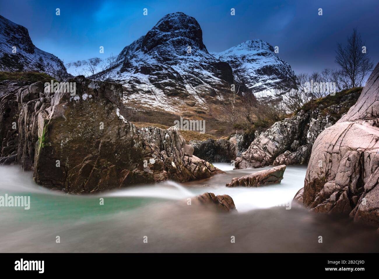 River coe, glencoe, Hochland, Schottland, Großbritannien. Stockfoto