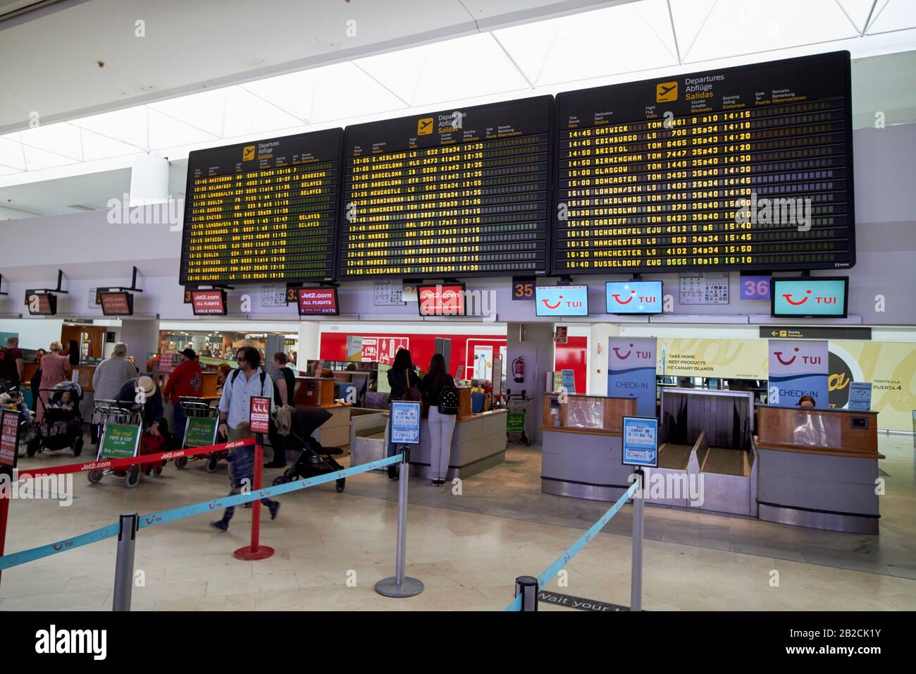 Flughafen Lanzarote Ankunft Und Abflug Terminal www.alamy.de