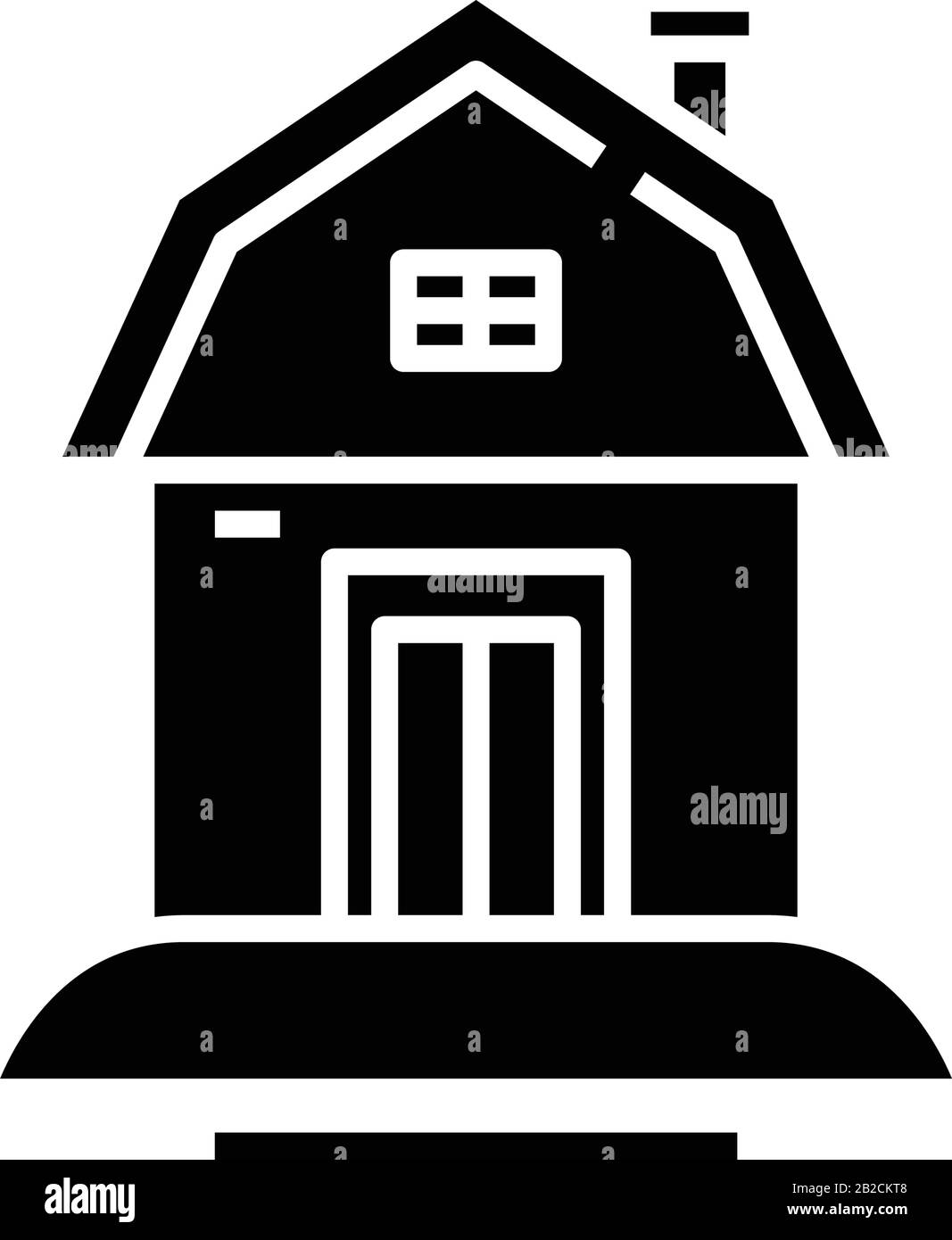 Symbol für "Haus schwarz", Konzeptdarstellung, Symbol für "Vektor flach", Glyph-Zeichen. Stock Vektor