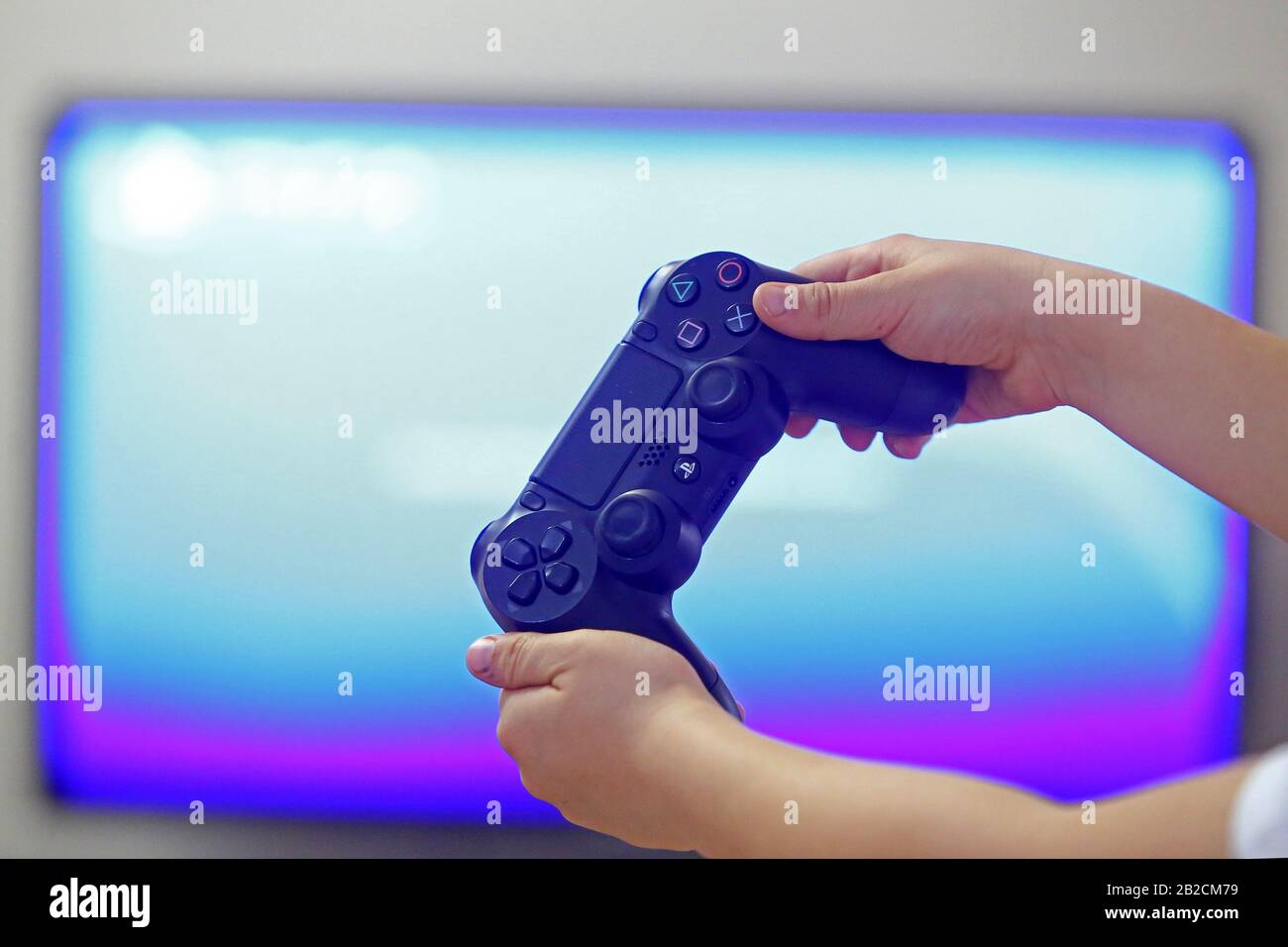 Spielkonsole PlayStation 4 Stockfoto