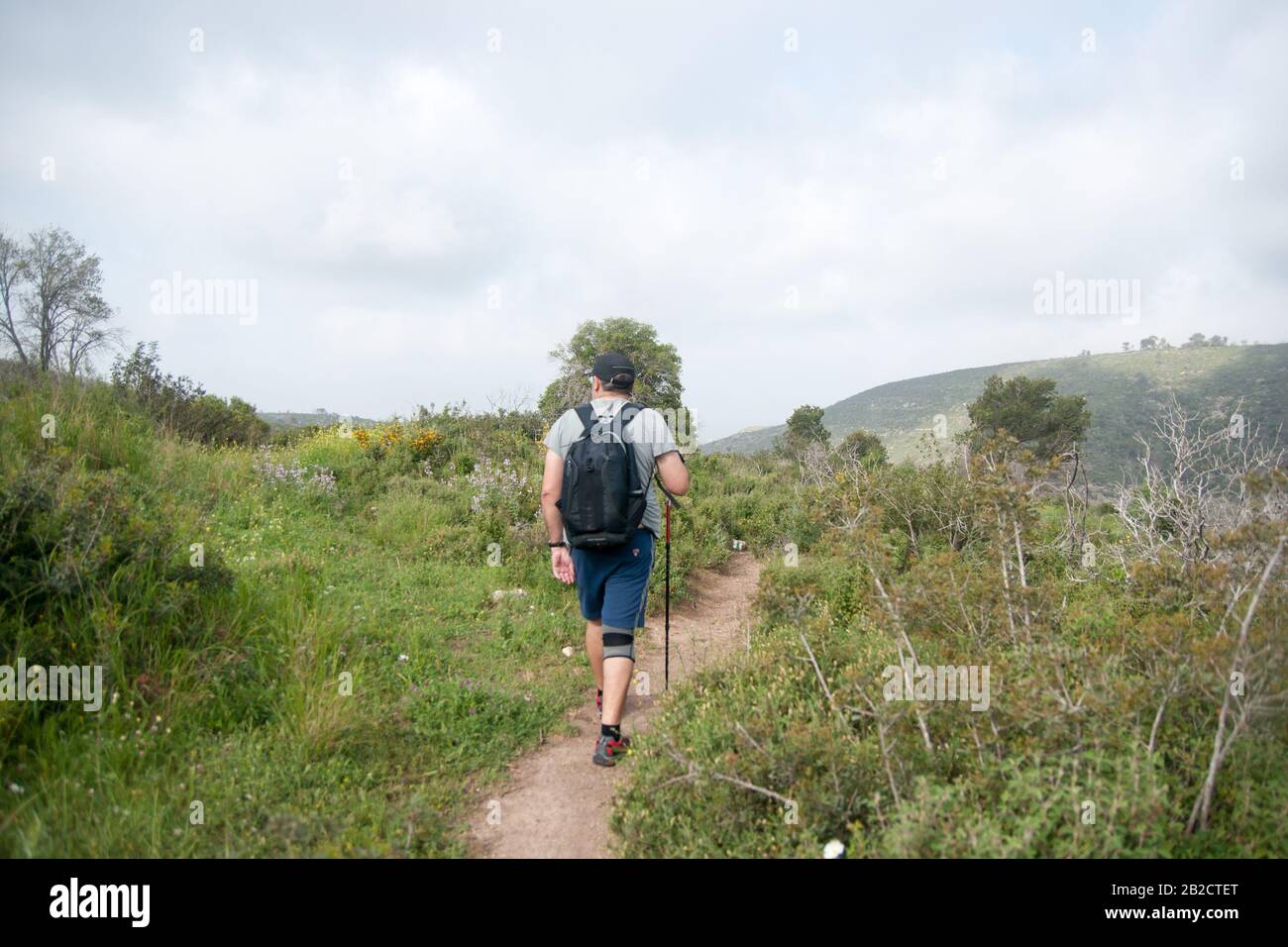 Israel Trail Wandern in der Natur im Frühling Stockfoto