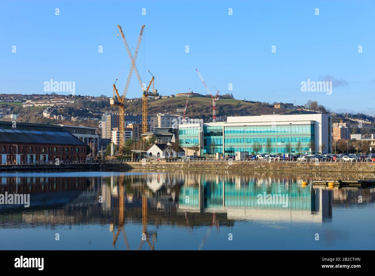 Neubau, SA1 Swansea, Swansea, West Glamorgan, Wales Stockfoto