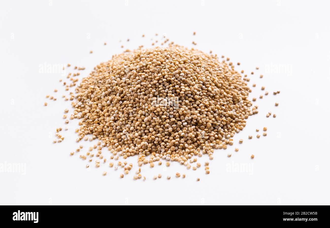Glutenfreie Küche. Weiße Quinoa für eine gesunde Ernährung Stockfoto