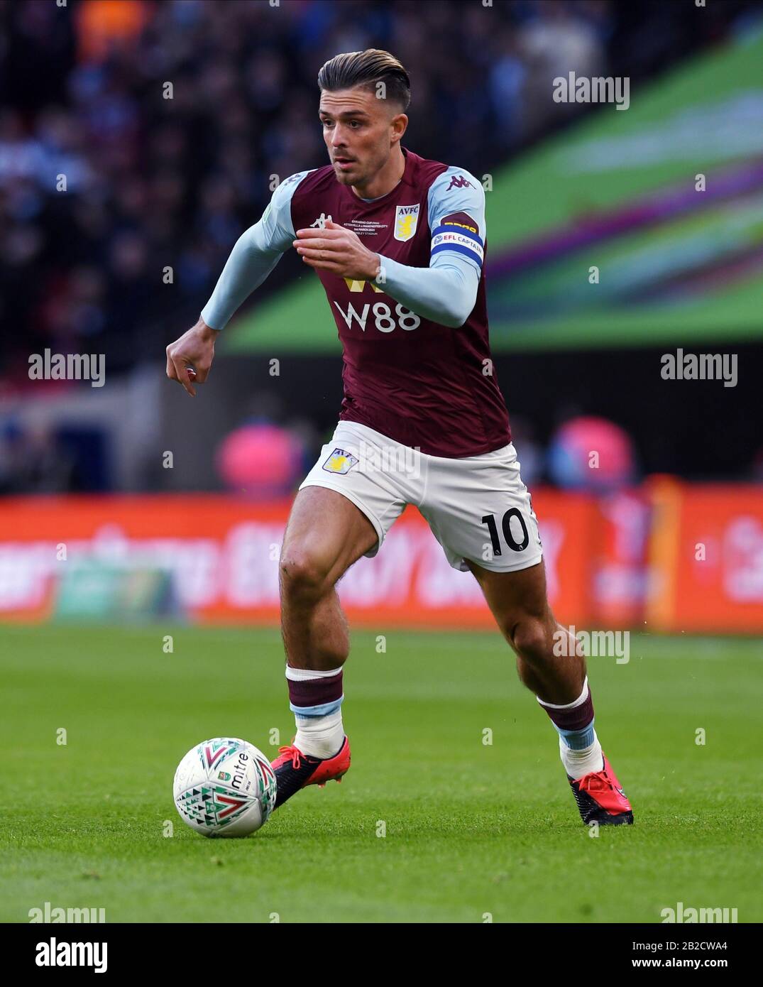 Jack GREALISH VON ASTON VILLA ASTON VILLA V MANCHESTER CITY FC, CARABAO CUP FINALE 2020 WEMBLEY-STADION, LONDON, ENGLAND 01. März 2020 GBE16179 Aston Villa fc gegen Manchester City fc WARNUNG! Dieses Foto Darf Nur Für Redaktionelle Zwecke In Zeitungen Und/Oder Zeitschriften Verwendet Werden. Darf Nicht Für Veröffentlichungen Mit 1 Spieler, 1 Club Oder 1 Wettbewerb Ohne Schriftliche Genehmigung Von Football DataCo Ltd. Verwendet Werden. Bei Fragen wenden Sie sich bitte an Football DataCo Ltd unter +44 (0) 207 864 9121 Stockfoto