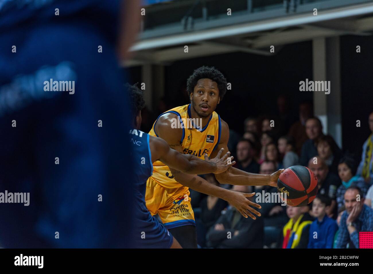 Andorra La vella, Andorra: 2020 29. feb.: Spieler im Spiel Liga Acb Endesa zwischen Mora Banc Andorra BC und Herbalife Gran Canaria, Finale Stockfoto