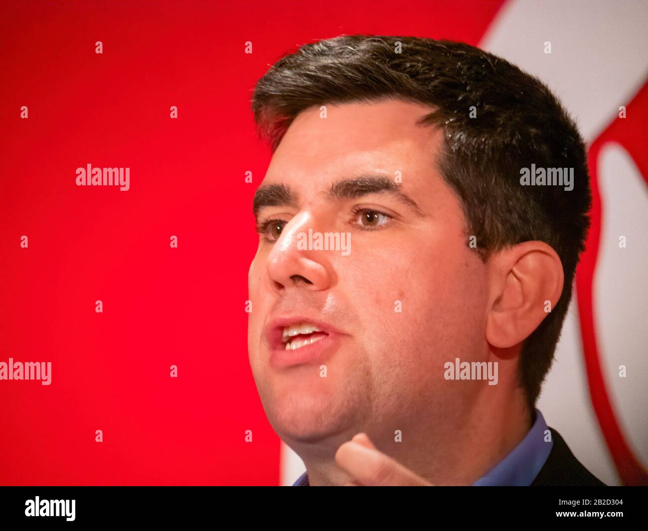 Richard Burgon Labour-Abgeordneter für Leeds East Shadow Staatssekretär für Justiz und Schattenkanzler Stockfoto