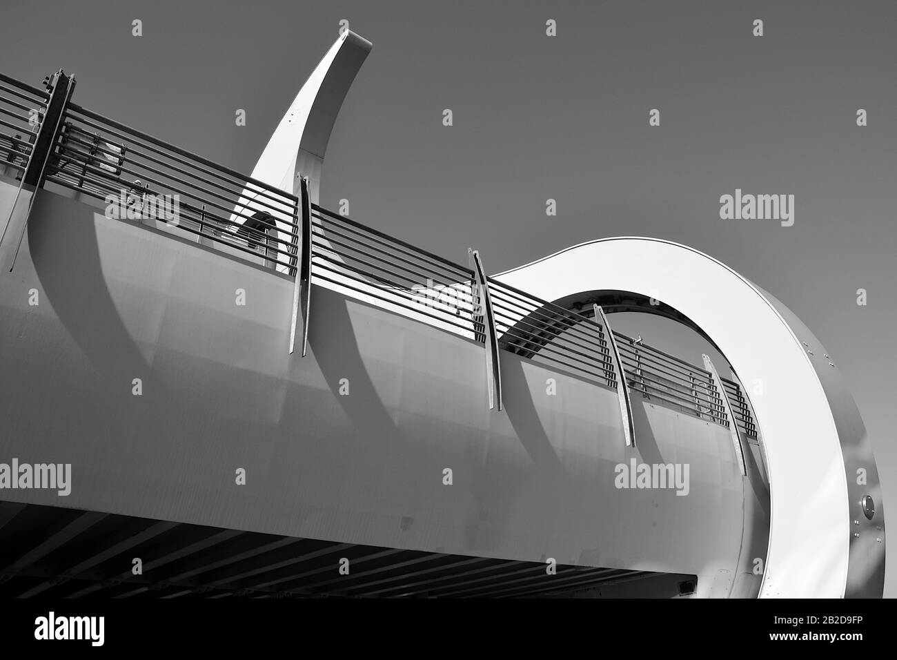 Das Falkirk Wheel ist eine mittlere Drehung Stockfoto