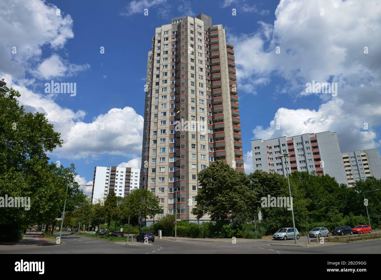 Hochhaus, Lipschitzallee, Gropiusstadt, Neukölln, Berlin, Deutschland Stockfoto
